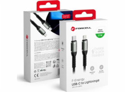 ForCell Kabel USB-C - Lightning 3 m, černý