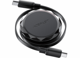 Acefast Kabel USB-C - USB-C zasouvací s organizérem 60W - černý Kabel USB-C - USB-C zasouvací s organizérem 60W - černý