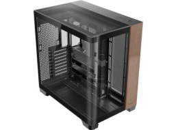 Antec C8 Curve Wood, Full Tower, PC, Černá, Průhledná, Dřevo, ATX, ITX, Sklo, Plast, Ocel, Dřevo, 17,5 cm
