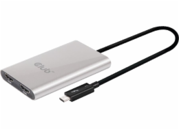 Club 3D Adaptér USB C3D Thunderbolt3 -> HDMI 2.0 pro 2 monitory 4K60Hz
