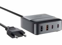 Nástěnná nabíječka napájecí stanice stolní Z6 GaN 2x USB-A 2x USB-C PD 65W - černá Nástěnná nabíječka napájecí stanice stolní Z6 GaN 2x USB-A 2x USB-C PD 65W - černá
