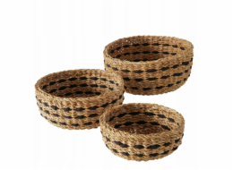 Sada kulatých ozdobných košíčků BOKAR, 3 ks. O 21-30 cm