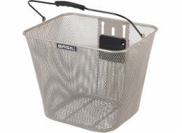 BASIL BILBAO košík na volant, KlickFix, ocel, Nude Metallic (NOVINKA 2025)