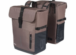 BASIL MOVE DVOJITÁ TAŠKA NA KOLO, UNIVERZÁLNÍ MOST, 30L, voděodolná, hnědá (NOVINKA 2025)