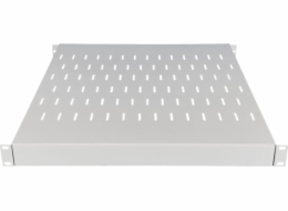 Nastavitelná police 19 1U hloubka 500-900mm, šedá, 4 montážní body ALANTEC