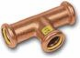 SANHA Press redukční T-kus měděný 28 x 22 x 28 mm (110130282228)