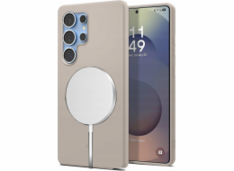 Spigen Silikonový pouzdro Fit Mag MagSafe pro Galaxy S25 Ultra Natural Titanium