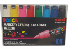 Plakátové popisovače PC-7M 8 barev POSCA UNI