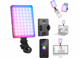 RGB LED lampa 5W Selfie Vlog + telefon CLIP 1/4'' ISO Bluetooth NEEWER / VL67C