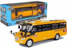 LeanToys Kovový školní autobus s třecím pohonem