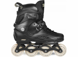 Agresivní nastavitelné černé kolečkové brusle Spokey Freespo vel. 44-45