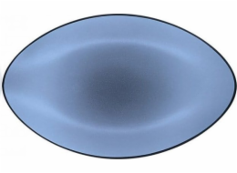 EQUINOXE Talíř oválný 35x22,3 cm, modrý