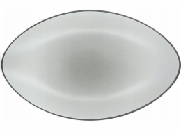 EQUINOXE Talíř oválný 35x22,3 cm, šedý