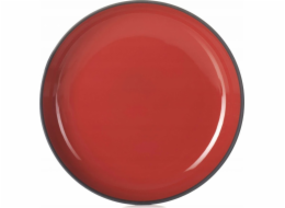 SOLID talíř 23,5 cm, červená a černá