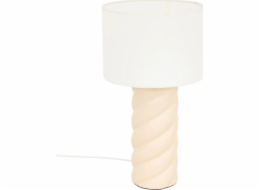 Béžová keramická stolní lampa Enrica 44 cm