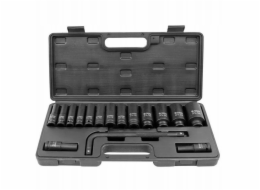 Sada hlubokých narážecích nástavců 1/2 15+1 ks. (6stranný) (10-36mm)