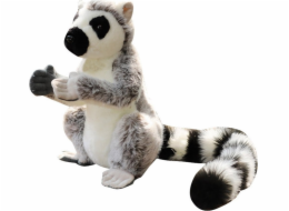 LeanToys Plyšová hračka lemur šedá měkká 28 cm LEAN Toys