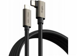 Ringke USB 3.2 Gen 2x2 USB-C kabel 90 stupňů PD 240W 200cm černý