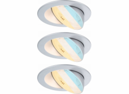 AUMUS LED 3-STEP DIM 3X5W 700lm 105mm 2700K-6500K IP20 230V Matný chrom/hliník zapuštěná sada osvětlení