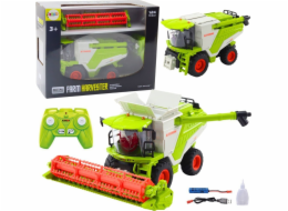 LeanToys Sklízecí mlátička s řezačkou na obilí 2v1 s dálkovým ovládáním a RC kouřovým efektem 2.4G LEAN Toys