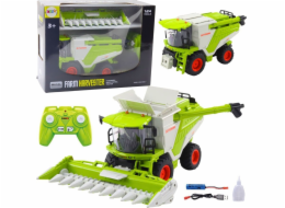 LeanToys Sklízecí mlátička s kukuřičným adaptérem 2v1 Dálkově ovládaný RC parní efekt 2.4G