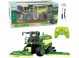 LeanToys Sklízecí mlátička se sekačkami na trávu s parním efektem, dálkové ovládání, RC 2.4G, LEAN Toys