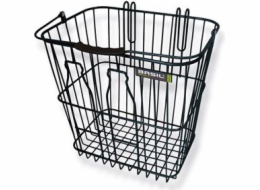 Bazalkový koš na láhve zadní nosič, hákový, ocelově černý (BAS-11160)