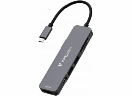 Rozbočovač Verbatim USB-C/HDMI/USB-A 3.2/USB-A 2.0/SD/microSD hliníkový 32156