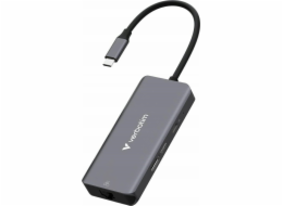 Rozbočovač Verbatim USB-C/HDMI/3xUSB-A 3.2/RJ45 hliníkový 32157