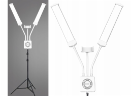 Dvojitá flexibilní LED lampa pro kosmetické fotografické video 40w + dálkové ovládání / M46 / bílá