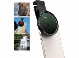 Apexel Polarizační filtr objektivu CPL 67mm, saně ISO, stojánek na telefon / APL-67CPL