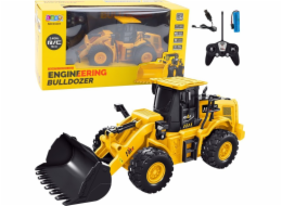 LeanToys Dálkově ovládaný bagr Buldozer RC 2.4G 9CH Žlutý