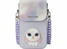 Sada Nimmy 3v1 brašna na telefon + peněženka + pouzdro na tracker Purple/Purple Big Eyed Pet 2.0 Rabbit