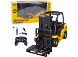 LeanToys Vysokozdvižný vozík na dálkové ovládání RC 2.4G Paleta Žlutá