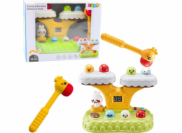 LeanToys Dovednostní hra "Píchni krtka" pro batolata 20 melodií 7 rychlostních úrovní