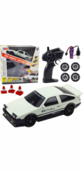 LeanToys Drift Sports Car s výměnnými koly, dálkově ovládané RC 4WD, bílé