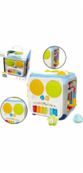 LeanToys Multifunkční vzdělávací kostka pro batolata, světla, zvuky