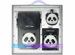 Sada Nimmy 3v1 brašna na telefon + peněženka + pouzdro na tracker Black/Black Big Eyed Pet 2.0 Panda