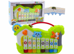 LeanToys Hudební klavírní notové karty s xylofonem, les, 5 ks