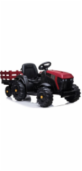 Lean Cars Bateriový traktor s přívěsem BDM0925 červený