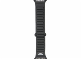 Pásek Audi Logo Synthetic Leather Magnetic Ring pro Apple Watch 40/41/42 mm černý