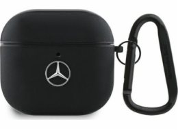 Mercedes Kryt MEA4CSLBK AirPods 4 černý/černý kožený kovový logo