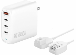 4smarts Flex Pro 100W 3xUSB-C + 1xUSB-A Travel Edition nástěnná nabíječka bílá
