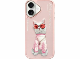 Scool Pouzdro Nimmy pro iPhone 16 6.1 růžové/růžové Brýle Cool Cat