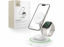Tech-Protect BEZDRÁTOVÁ NABÍJEČKA QI15W-A46 3V1 MAGNETICKÁ MAGSAFE BEZDRÁTOVÁ BÍLÁ standard