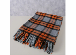 Bavlněná deka s třásněmi KARO, 180 x 140 cm