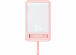 Usams Powerbanka XM Series CD219 10000mAh Magnetická bezdrátová růžová