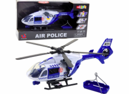 LeanToys Světla a zvuky nosítek policejního vrtulníku s hákem 1:12 EDUKAMP