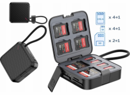 Pouzdro na paměťovou kartu 13ks + 10Gbps 3v1 Čtečka CFE-A SD TF / ULANZI / CRC10