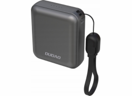 Dudao Powerbanka K22+ 10000mAh 22,5W USB-C s přívěskem/kabelem - šedá